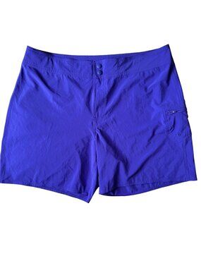 L.L. Bean Womens Outdoor Shorts Nylon Purple XL Water-Resistant Design Athletic